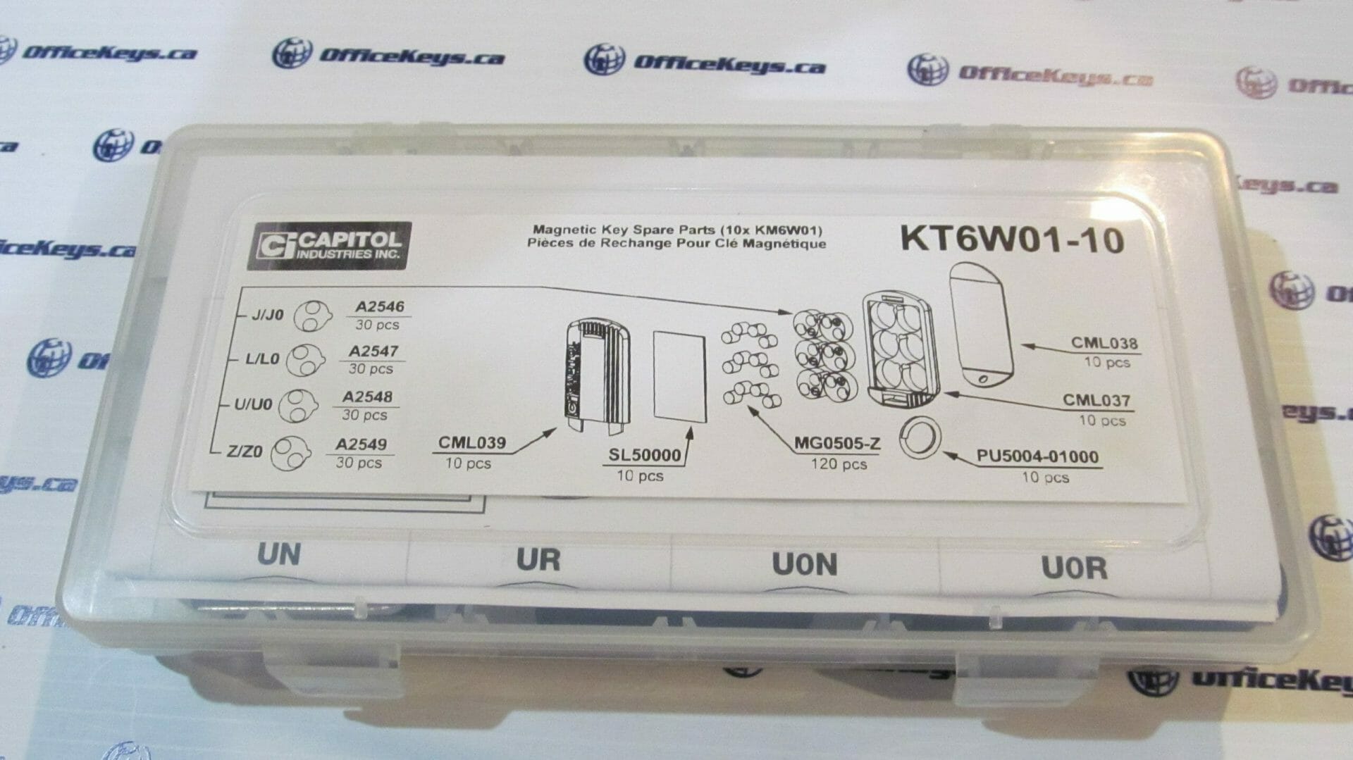Capitol Magnetic Padlock Re-Keying Kit KT6W01-10
